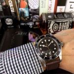 Perfect Replica Tudor Stainless Steel Case Dark Brown Leather Strap 42mm Watch